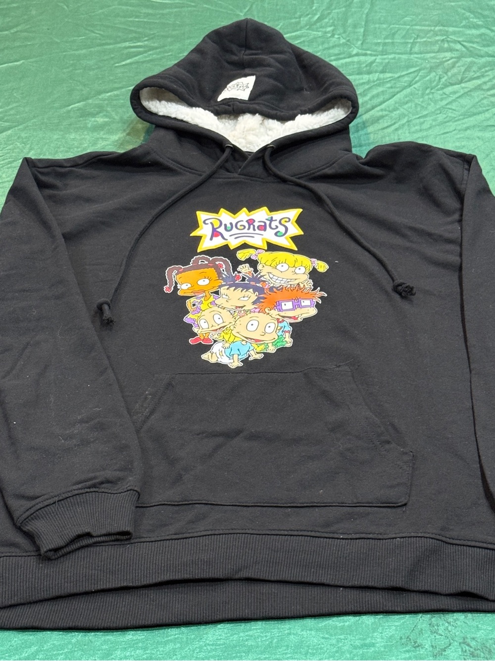 Nickelodeon Black Rugrats Logo Sherpa-Lined Hoodie